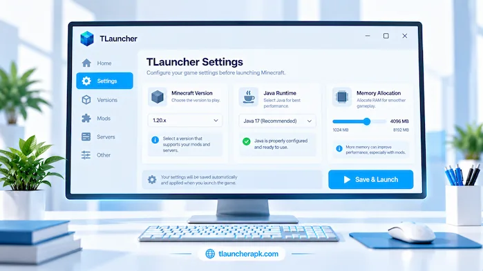 TLauncher Java and memory settings